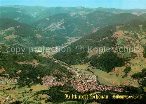 AK / Ansichtskarte Schoenau Schwarzwald Luftkurort im Wiesental Fliegeraufnahme Kat. Schoenau im Schwarzwald
