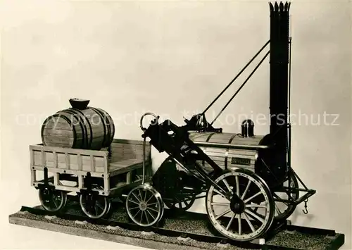 AK / Ansichtskarte Lokomotive Rocket 1829 George Stephenson Kat. Eisenbahn