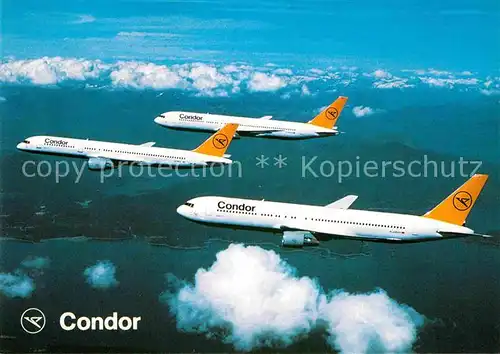AK / Ansichtskarte Flugzeuge Zivil Condor Boeing 767 Boeing 757 Kat. Airplanes Avions