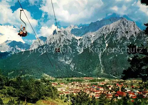 AK / Ansichtskarte Sessellift Kranzberg Mittenwald Karwendelgebirge  Kat. Bahnen