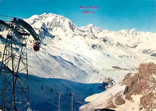 AK / Ansichtskarte Seilbahn Grande Motte Mont Blanc Tignes Savoie  Kat. Bahnen
