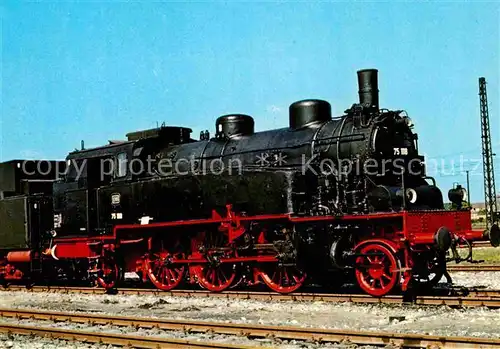 AK / Ansichtskarte Lokomotive Tenderlokomotive 75 1118 Deutsche Bundesbahn  Kat. Eisenbahn