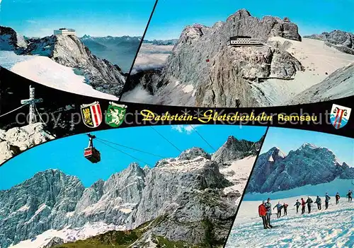 AK / Ansichtskarte Seilbahn Dachstein Suedwandbahn Gletscherstation Skilauf  Kat. Bahnen