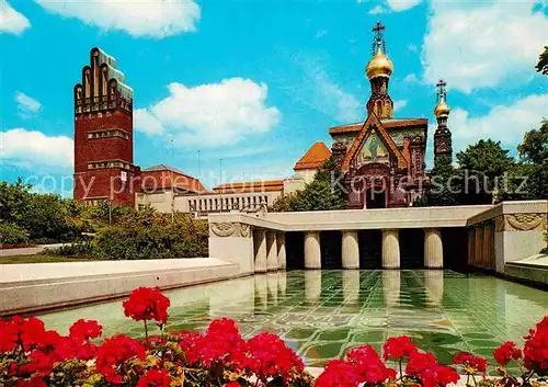 AK / Ansichtskarte Russische Kapelle Kirche Darmstadt Hochzeitsturm  Kat. Gebaeude