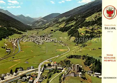 AK / Ansichtskarte Sillian Tirol Schloss Heimfels Fliegeraufnahme Kat. Sillian Osttirol