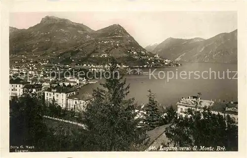AK / Ansichtskarte Lugano Lago di Lugano verso il Monte Bre