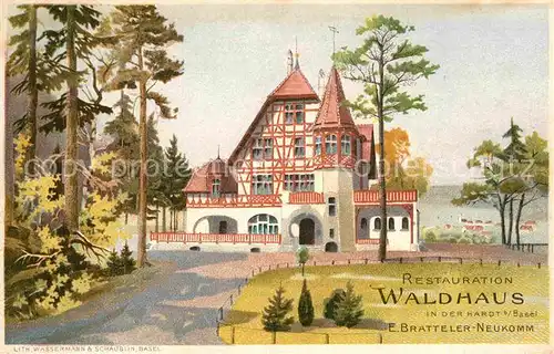 AK / Ansichtskarte Birsfelden Hotel Restaurant Waldhaus Litho Kat. Birsfelden