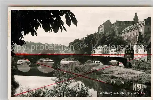 AK / Ansichtskarte Weilburg Lahn Schloss Lahnbruecke