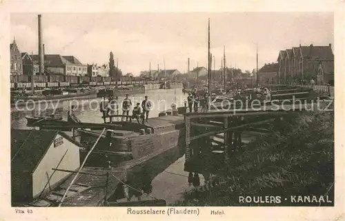 AK / Ansichtskarte Rousselare Hafen Roulers Kanaal Kat. 