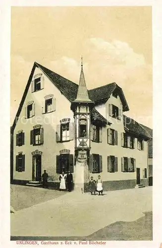 AK / Ansichtskarte Unlingen Gasthaus zum Eck von Paul Buecheler  Kat. Unlingen