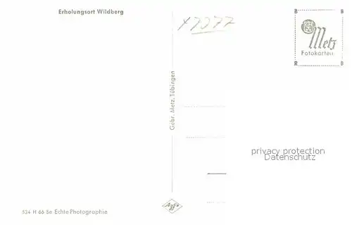 AK / Ansichtskarte Wildberg Schwarzwald  Kat. Wildberg