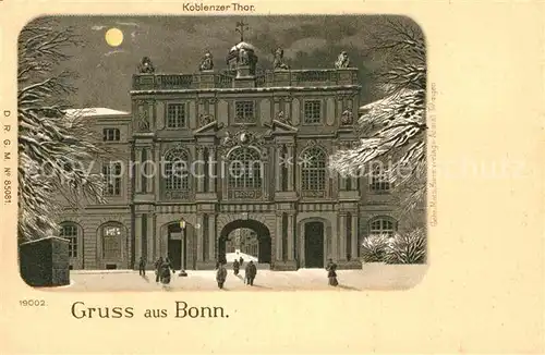 AK / Ansichtskarte Bonn Rhein Koblenzer Tor Litho Kat. Bonn