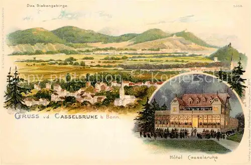 AK / Ansichtskarte Bonn Rhein Hotel Casselsruhe Siebengebirge Litho  Kat. Bonn