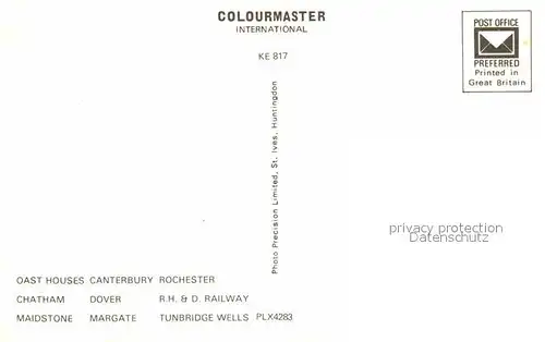 AK / Ansichtskarte Kent Oast Houses Chatham Maidstone Caterbury Dover Margate Rochester Railway Tunbridge Wells