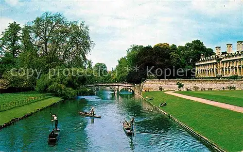 AK / Ansichtskarte Cambridge Cambridgeshire Clare Bridge and River Cam