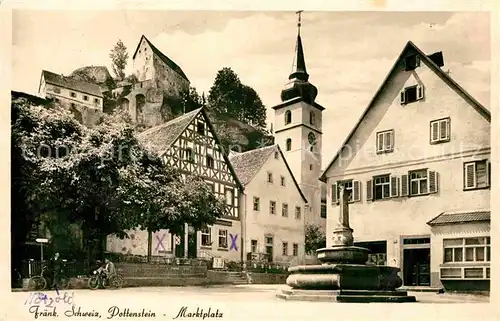 AK / Ansichtskarte Pottenstein Oberfranken Marktplatz Kat. Pottenstein