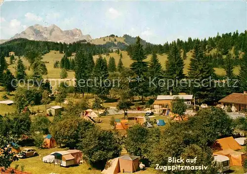 AK / Ansichtskarte Klais Kruen Feriencamping Tennsee Zugspitzmassiv  Kat. Kruen