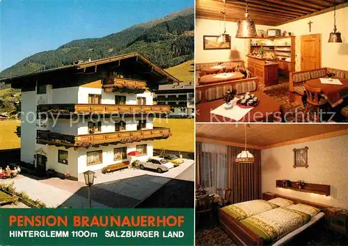 AK / Ansichtskarte Hinterglemm Saalbach Pension Braunauerhof 