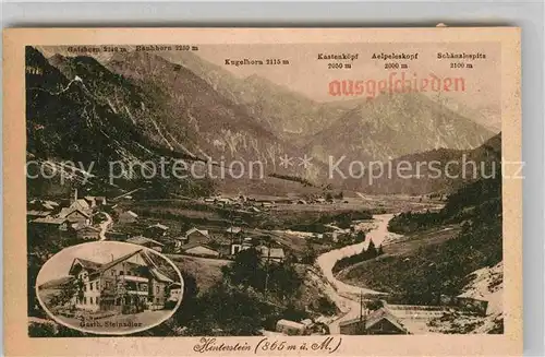 AK / Ansichtskarte Hinterstein Bad Hindelang Gasthof Steinadler Bergketten