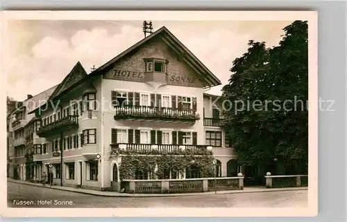 AK / Ansichtskarte Fuessen Allgaeu Hotel Sonne Kat. Fuessen