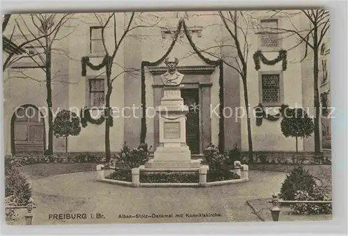 AK / Ansichtskarte Freiburg Breisgau Alban Stolz Denkmal Konviktskirche Kat. Freiburg im Breisgau