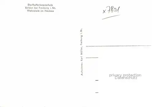 AK / Ansichtskarte Soelden Breisgau Dorfhelferinnenschule Wohndiele Kat. Soelden