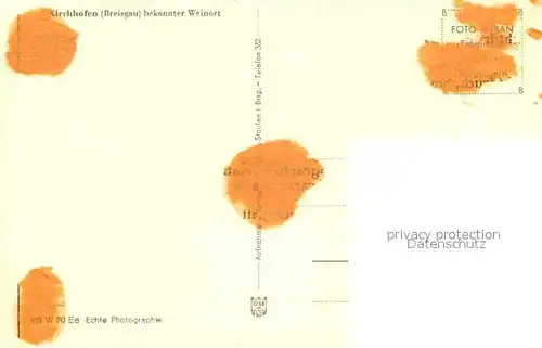 AK / Ansichtskarte Kirchhofen Breisgau Teilansicht  Kat. Ehrenkirchen