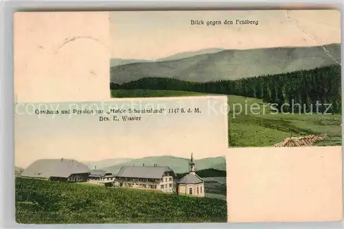 AK / Ansichtskarte Kirchzarten Blick zum Feldberg Gasthof Pension zur Halde Kat. Kirchzarten