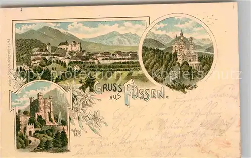 AK / Ansichtskarte Fuessen Allgaeu Schloss Neusachwanstein Kat. Fuessen