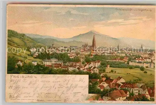 AK / Ansichtskarte Freiburg Breisgau Totalansicht Kat. Freiburg im Breisgau