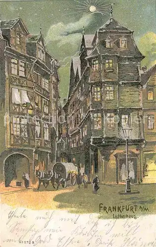 AK / Ansichtskarte Frankfurt Main Lutherhaus Litho  Kat. Frankfurt am Main