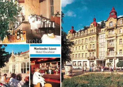 AK / Ansichtskarte Marianske Lazne Hotel Excelsior Restaurant Bar Kat. Marienbad