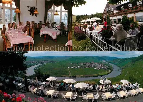 AK / Ansichtskarte Leiwen Mosel Hotel Zummelhof Restaurant Blick auf die Mosel