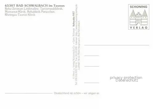 AK / Ansichtskarte Bad Schwalbach Rehazentrum und Kliniken Fliegeraufnahme Kat. Bad Schwalbach