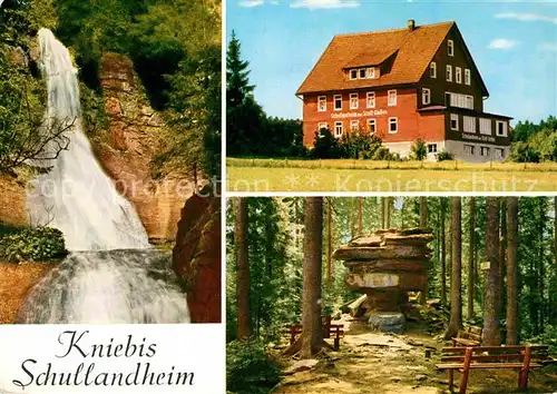 AK / Ansichtskarte Kniebis Freudenstadt Wasserfall Waldpartie Felsen Schullandheim Kat. Freudenstadt