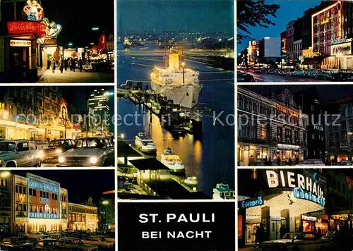 AK / Ansichtskarte St Pauli bei Nacht Kat. Hamburg