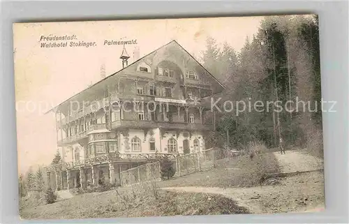 AK / Ansichtskarte Freudenstadt Waldhotel Stokinger Palmenwald Kat. Freudenstadt