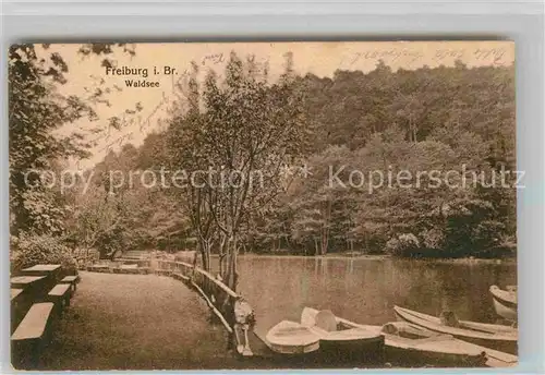 AK / Ansichtskarte Freiburg Breisgau Waldsee Kat. Freiburg im Breisgau