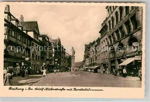 AK / Ansichtskarte Freiburg Breisgau Kaiserstrasse mit Bertoldsbrunnen Kat. Freiburg im Breisgau