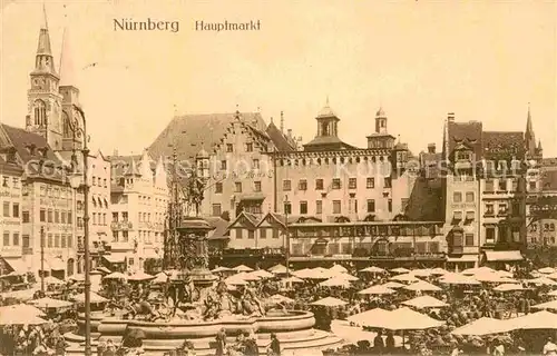 AK / Ansichtskarte Nuernberg Hauptmarkt Kat. Nuernberg