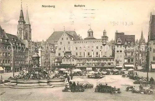 AK / Ansichtskarte Nuernberg Marktplatz Kat. Nuernberg
