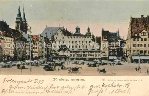 AK / Ansichtskarte Nuernberg Marktplatz Kat. Nuernberg