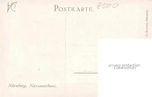 AK / Ansichtskarte Nuernberg Kuenstlerkarte Nassauerhaus Kat. Nuernberg