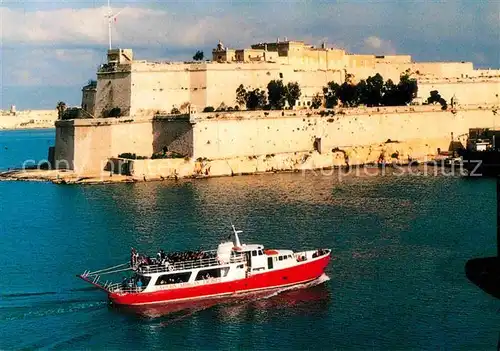 AK / Ansichtskarte Malta Fort St Angelo Festung Hafen Faehre Kat. Malta