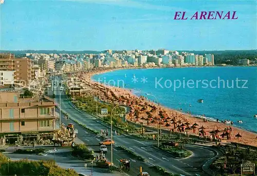 AK / Ansichtskarte El Arenal Mallorca Panorama Strand Bucht Kat. S Arenal