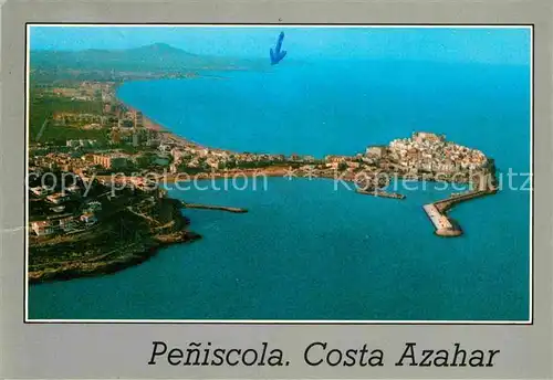 AK / Ansichtskarte Peniscola Vista aerea Cerro Mar y Peniscola costa Azahar Kat. Spanien