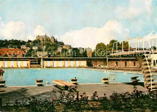 AK / Ansichtskarte Marburg Lahn Strandbad Landgrafenschloss Kat. Marburg