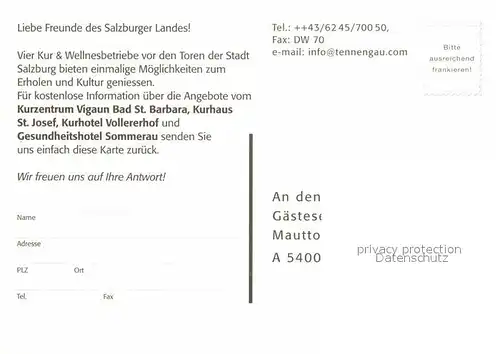 AK / Ansichtskarte Hallein Kur und Wellnesshotels im Tennengau Kirche Schloss Bergwandern Alpen Kat. Hallein
