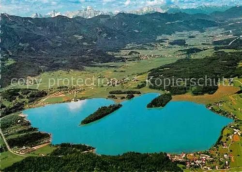 AK / Ansichtskarte Faakersee mit Karnischen Alpen Fliegeraufnahme Kat. Villach