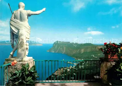 AK / Ansichtskarte Anacapri Panorama Kueste Statue Kat. Italien
